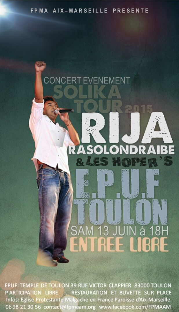 Affiche Concert malgache Toulon 2015