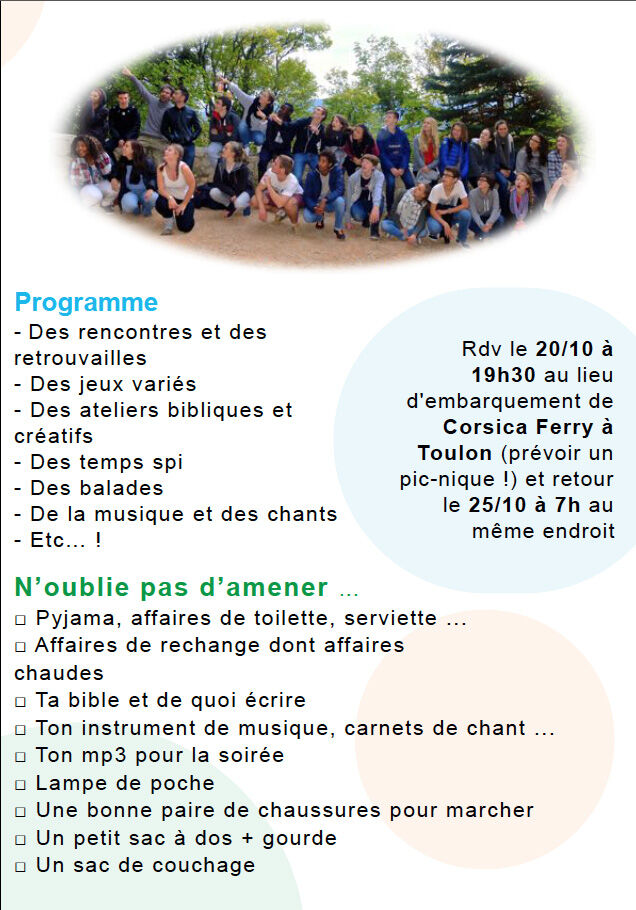 Synode des jeunes 2016- Programme
