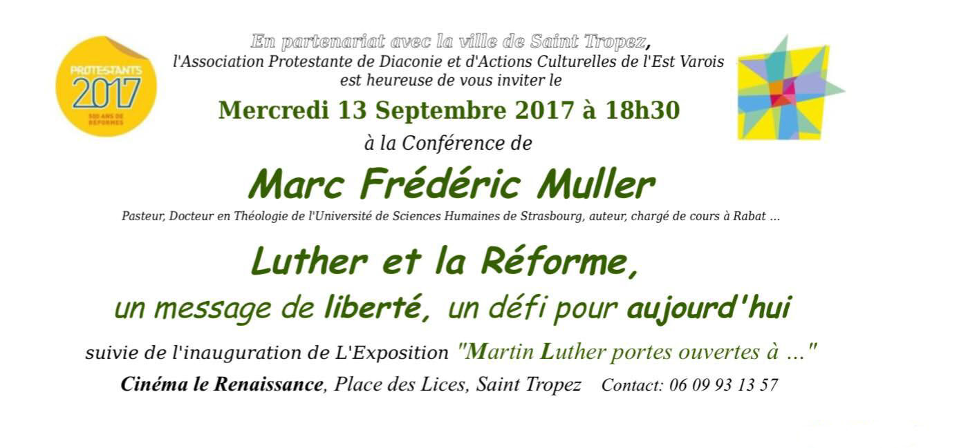 Invitation Saint-Tropez - Année Luther
