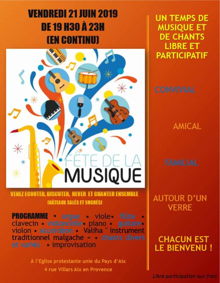 Fête de la musique 2019 à Aix