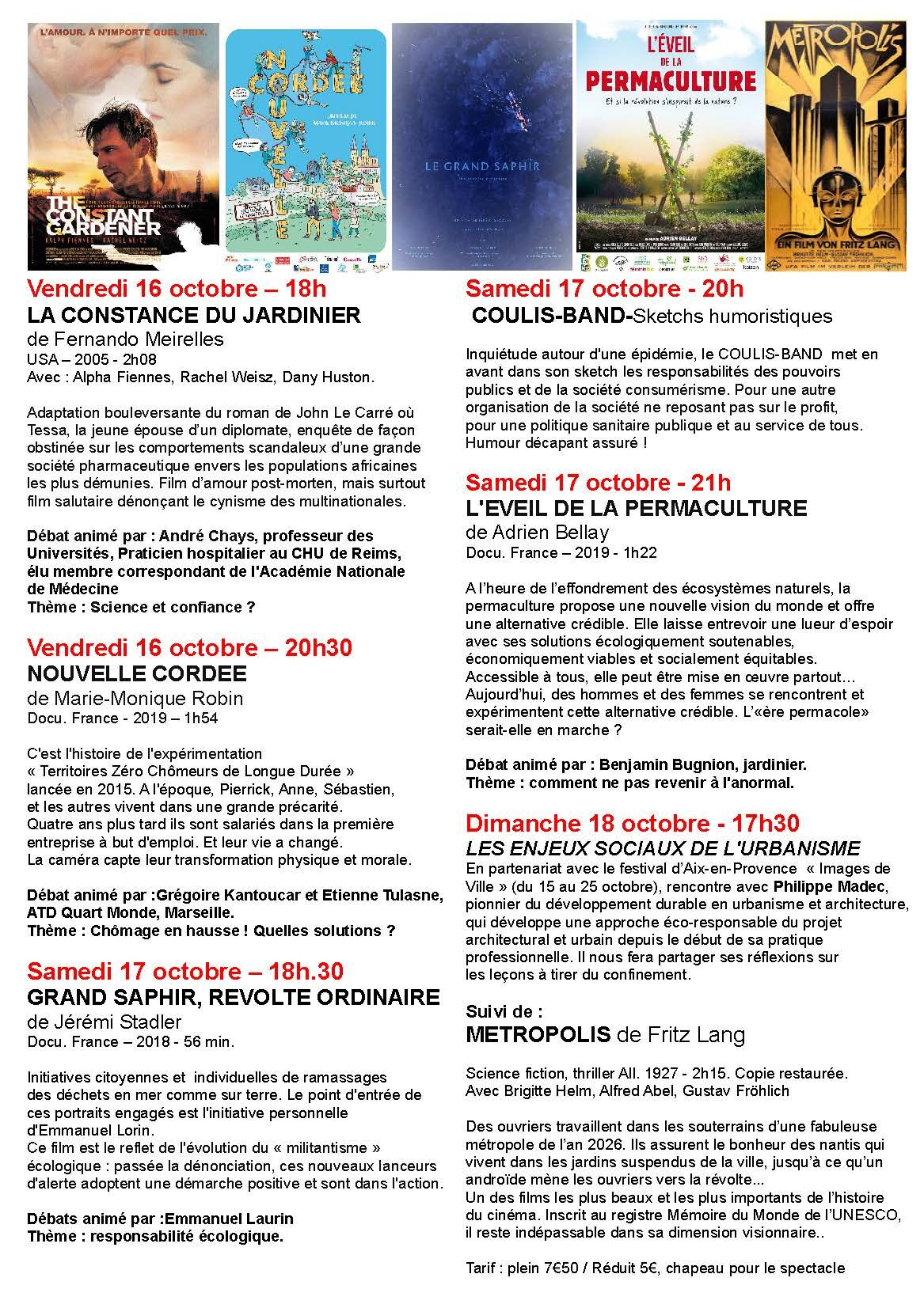Festival 2020 - Ciné Liberté - Programme