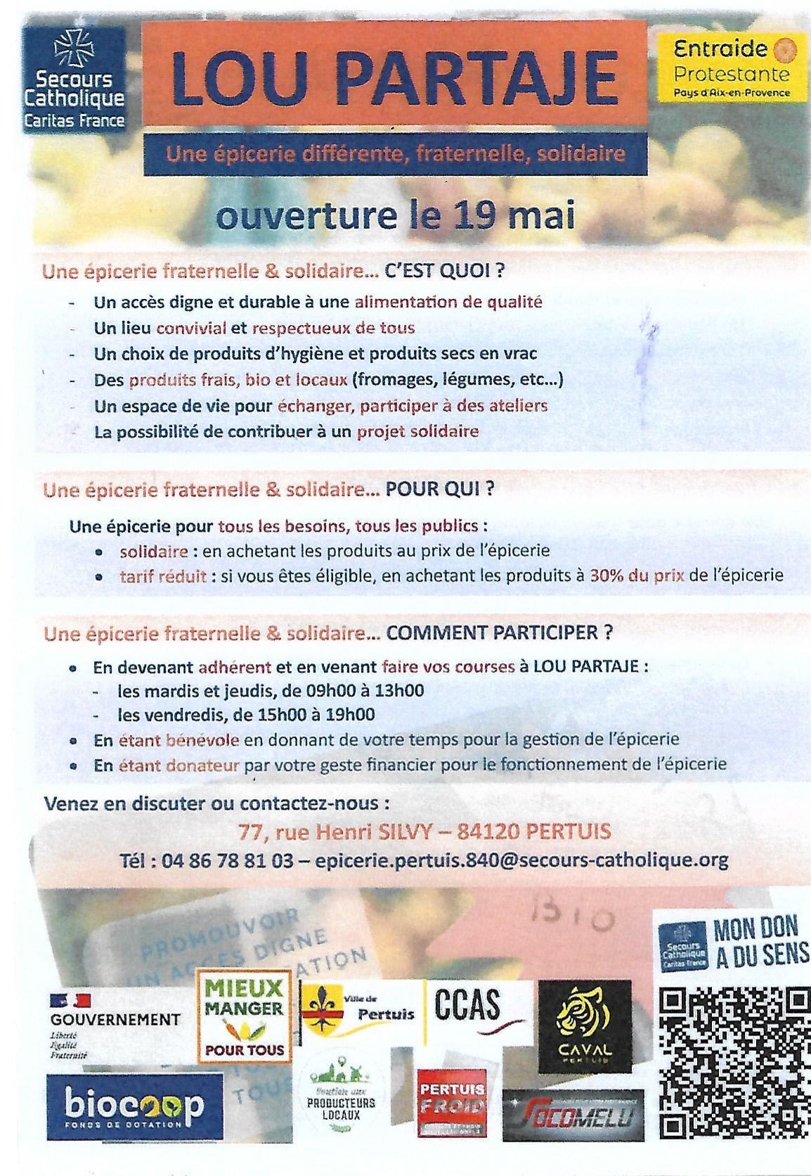 Epicerie solidaire Lou Partaje